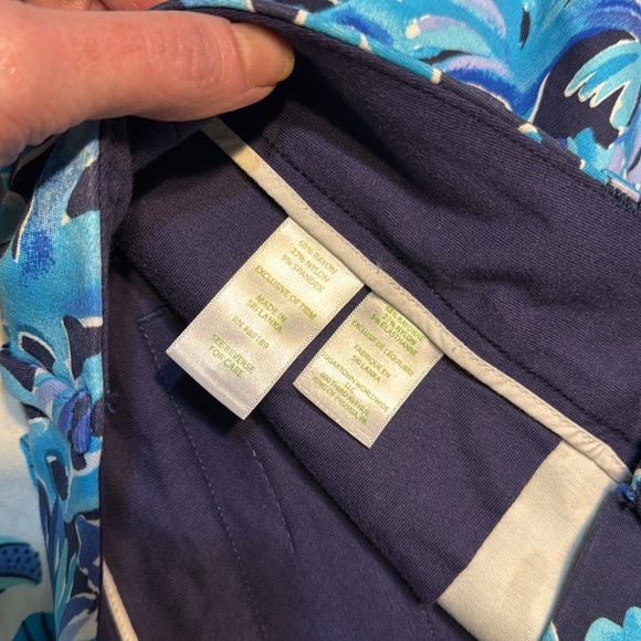 Lilly Pulitzer sz 8 Callahan Knit Short In Too Deep NWT Colorful stretchy Shorts - Picture 6 of 6